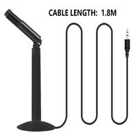 Microfono a Condensatore da Scrivania con Connettore da 3,5mm per PC, Leggero e Portatile per Conferenze e Uso Informatico