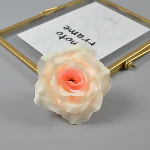 Vente chaude Fleurs Artificielles Rose Tête 3.9 Pouces Soie Rose Fleur Tête Pour La Fête De Mariage Toussaint Halloween Décoration