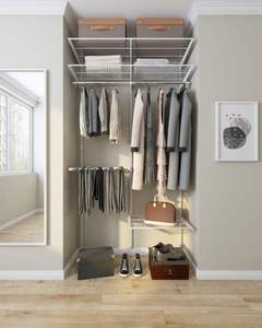 분리형 스틸 메시 선반 간편 조립 벽걸이형 금속 선반, 다용도 차고 거실 옷장 의류용 - Product Image 5