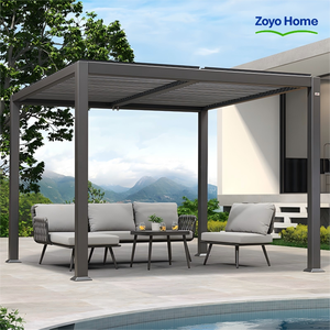 Pavillon paysager de style européen, artisanat en aluminium, design écologique, étanche, hautement personnalisable, gouttière intégrée - Product Image 3