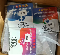 Carte/autocollant PVC (carré/cercle) 13,56 MHz, carte de paiement NFC avec puce NTAG213, matériau en plexiglas/acrylique imperméable