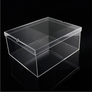 Spring Sign Clear Acrylic Shoe Box with Lid Transparent Acrylic Shoe Display Box