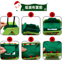 Usine en gros matériel robuste 9 pièces feutre traiter sacs petits cadeaux de fête de noël sacs pour vacances bonbons, collations