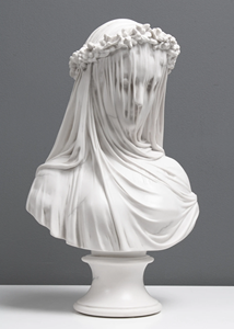<span class=keywords><strong>Escultura</strong></span> Artística Natural <span class=keywords><strong>en</strong></span> Mármol Blanco de Tamaño Real: Busto de Dama Velada, de Giovanni Strazza, Tallado <span class=keywords><strong>en</strong></span> Piedra de la Virgen Velada - Product Image 6