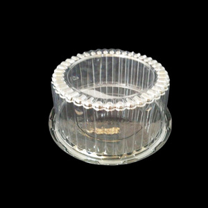 CUSTOM 12 Inch with Clear Dome lid Black Base Disposable Plastic Round Cake container