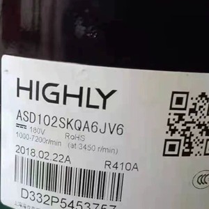 คอมเพรสเซอร์ทำความเย็น HYZL ASD102SKQA6JV6 รุ่น R410A อินเวอร์เตอร์ สำหรับเครื่องปรับอากาศ ระบบทำความเย็นและความร้อน - Product Image 5