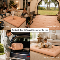 Futón Plegable para Piso, Colchón Portátil, Tatami, Colchoneta para Dormir, Cojín Futón Enrollable para Habitación de Huéspedes o Dormitorio