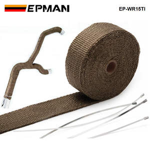 Fita Térmica de Escape em Titânio EPMAN para Coletor de Turbo & Laços de Aço Inoxidável 2\"X10 Metros EP-WR15TI - Product Image 4