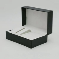 Lot de Cinq Pièces en Gros Coffret à Montre et Bijoux en Cuir PU Rangement Velours Papier pour Bracelets Colliers Bagues Accessoires Emballage Cadeau