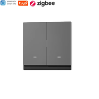 SMTLAP F2 Bahan ABS/PC Panel Kaca Standar Inggris Tombol Tekan Zigbee Sakelar Sentuh Kontrol Aplikasi Smart Life 10A 220V