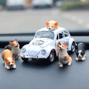 Ornement de voiture miniature en forme de chien Corgi, modèle de chiot réaliste, décoration de voiture créative, accessoire de voiture haut de gamme pour femmes. - Product Image 1