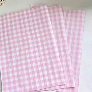 Ins Style Simple Plaid Pink Girl Sydney Paper Tarjeta de estilo coreano Tema Embalaje Papel de regalo - Product Image 4