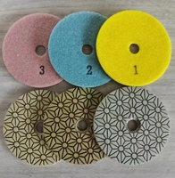 Polisseuse manuelle pour meuleuse d'angle, 4 pouces, 1 ensemble de 7 pièces, tampons de polissage diamant, granit, sol humide, marbre