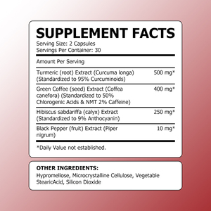 Capsules de soutien à la gestion du poids pour femmes OEM ODM : Curcuma et extrait de café vert pour le contrôle de l'appétit, le métabolisme et la santé intestinale - Product Image 2