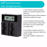 Chargeur de batterie portable AC/DC à double fente LP-E19 LP-E4N pour appareils photo Canon EOS R1 R3 1DX Mark II III 1D Mark IV 1Ds III avec écran LCD