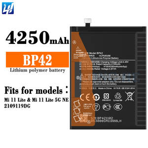 แบตเตอรี่ BP42 สำหรับ Xiaomi Mi 11 <span class=keywords><strong>Lite</strong></span> Mi 11 <span class=keywords><strong>Lite</strong></span> <span class=keywords><strong>5G</strong></span> NE 2109119DG แบตเตอรี่โทรศัพท์ทดแทน ความจุ 4250mAh - Product Image 2