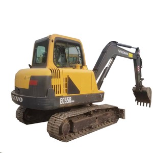 Excavatrice sur chenilles Volvo EC55B d'occasion de 5,5 tonnes avec peinture d'origine, prix de gros. Excavatrice Volvo EC55B EC55D d'occasion en vente. - Product Image 1