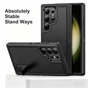 Custodia Protettiva 360° <span class=keywords><strong>in</strong></span> TPU+PC con Supporto per Samsung S24 S23 S25 Ultra S22 Plus A17 A26 A56 S26 Edge, Antiurto 3 <span class=keywords><strong>in</strong></span> 1 - Product Image 3