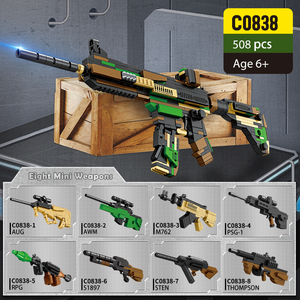 WOMA TOY 8 en 1 M416 <span class=keywords><strong>Rifle</strong></span> de asalto <span class=keywords><strong>M4</strong></span> Pistola de juguete Micro Baustein Building Block Brick Set (C0838) - Product Image 2