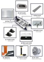 Bateau à rames gonflable avec moteur, pour récupérer des poissons, eau salée, en pvc, type hypalon, pêche dinghy, passager, pour la vitesse, modèle