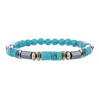 Bracelet tendance unisexe fait main en tungstène perlé géométrique noir, style rétro européen et américain, idéal pour les trajets quotidiens et le commerce transfrontalier.