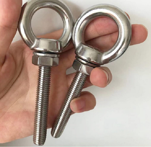 Metric Steel Eye <b>Screws</b> Threaded Fasteners with Loop End for Hardware Mounting - Product Image 1