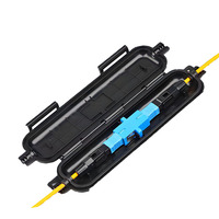 Boîtier de protection pour adaptateur de fibre optique SC Noir/Blanc, Boîtier de terminaison de réseau FTTH de forme ovale pour système de communication optique