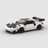 Compatible avec les briques de marque, petites pièces, voiture de course MOC, jouets éducatifs à assembler soi-même pour enfants, blocs de construction en plastique ABS