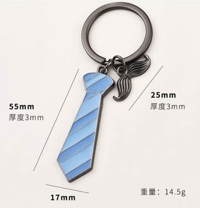 Venta al por mayor logotipo personalizado creativo divertido corbata barba papá llavero esmalte corbata <span class=keywords><strong>para</strong></span> hombres <span class=keywords><strong>regalo</strong></span> del Día del Padre llavero <span class=keywords><strong>de</strong></span> metal - Product Image 3
