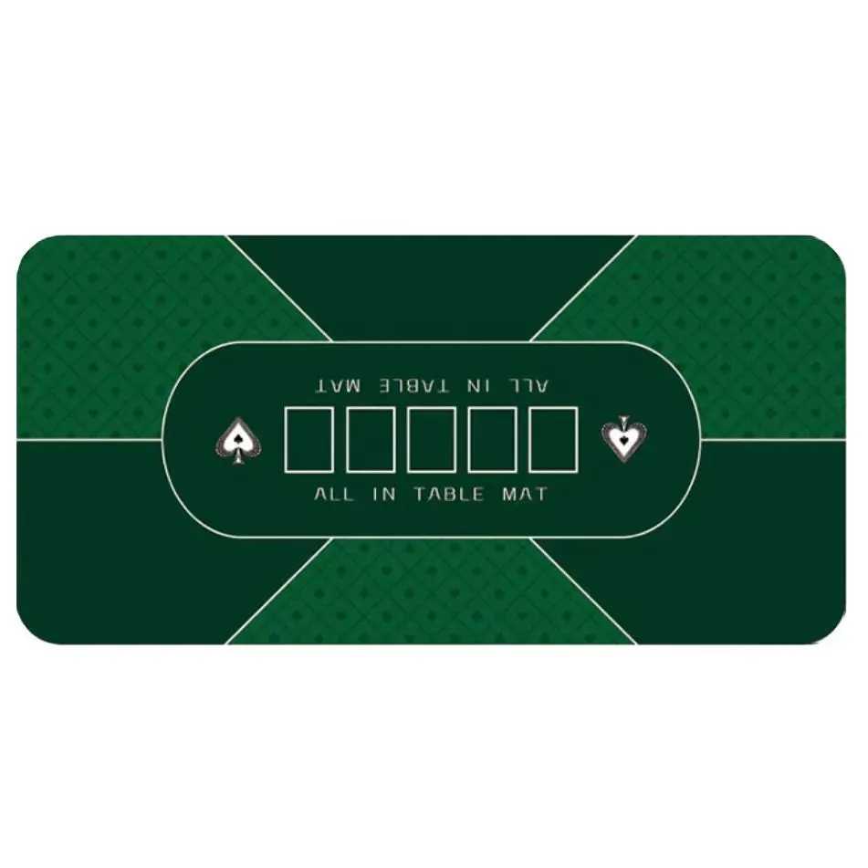 2024 fábrica suministra directamente 180*90*0,3 cm Texas Hold'em Set Mat Casino diseño personalizado y tamaño Rubber Poker Table Mat