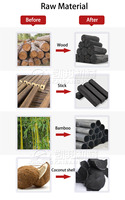 Four de carbonisation à levage vertical de biochar, contrôlé par PLC, avec système de purification par levage à flux d'air, capacité de 1,5 à 2 tonnes/24h