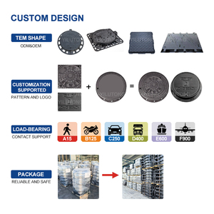 Custom-Sized Logo D400 Heavy-Duty Roadway Ductile Cast Iron <strong>Manhole</strong> <strong>Cover</strong> EN124 Standard Shape for Standing Heavy Vehicle - Product Image 4