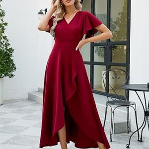 Robe longue de soirée élégante pour femmes, grande taille, décontractée, pour invitées de mariage, demoiselles d'honneur, dîner, fête - Product Image 4