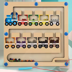 Hot Sale Wooden Number Maze Puzzles Board Juguetes Sensory Activities Color Sorting Playing Educational Learning Toys for Kid CE - Product Image 6