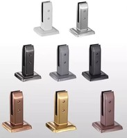 Penjepit Kaca Baja Tahan Karat 304 untuk Pagar Balkon Kolam Renang, Finishing Hitam Matte Cermin Brushed untuk Sistem Kaca Tanpa Bingkai