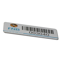 Etiqueta de código de barras de Metal, Logo personalizado grabado con láser, número de serie, código de barras, aluminio