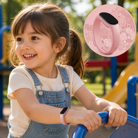 Montre connectée numérique rose ours pour enfants, bracelet de suivi d'activité sportive pour garçons et filles, étanche, avec affichage LED, cadeau idéal pour étudiants