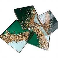 Sous-verres en résine de qualité supérieure avec motif marbré, résistants à la chaleur, pour la maison, le bar et le restaurant