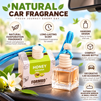 Diffuseur de parfum suspendu pour voiture avec logo personnalisé, flacon en verre rechargeable, bouchon en bois, diffuseur d'huiles essentielles avec cordon tressé