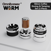 Ensemble de tamping pour café 58 mm avec tamper à percussion, anneau doseur et tasse - Outils de barista en acier inoxydable 304 pour la maison et le café
