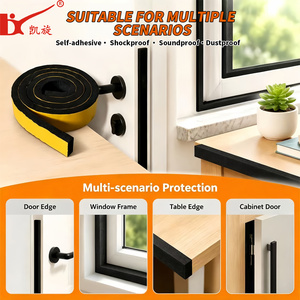 Nastro in Schiuma EPDM a Celle Chiuse Giallo Autoadesivo 3-10mm Impermeabile Insonorizzante Guarnizione per Porte e Finestre - Product Image 5