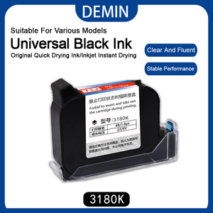 <span class=keywords><strong>Cartouche</strong></span> d'<span class=keywords><strong>encre</strong></span> Demin 3180K 12,7 mm, <span class=keywords><strong>encre</strong></span> noire à haute adhérence, <span class=keywords><strong>encre</strong></span> non décolorante, séchage rapide, <span class=keywords><strong>encre</strong></span> pour imprimante jet d'<span class=keywords><strong>encre</strong></span> - Product Image 3