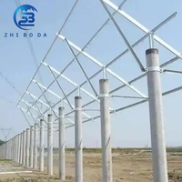 Sistema di Montaggio a Colonna Singola per Energia Solare con Design Personalizzato, Struttura Fotovoltaica con Staffa Rivestita in HDG per Terreni Agricoli Aperti