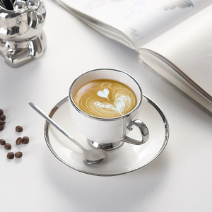 Custom-Made Modern keramik terbaru cangkir kopi dan piring Set kantor kombinasi bisnis cangkir teh dan piring piring untuk hadiah - Product Image 2