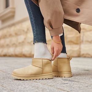 Bottines à enfiler en <span class=keywords><strong>daim</strong></span> doublées de fausse fourrure - Bottes d'hiver à plateforme pour <span class=keywords><strong>femme</strong></span> pour un confort intérieur/extérieur et la neige (ODM/OEM disponible) - Product Image 6