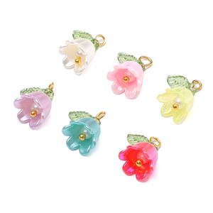 สีอะคริลิชุบringbackระฆังกล้วยไม้Bracticลูกปัดทําด้วยมือDIYสร้อยข้อมือลูกปัดสร้อยคอพวงกุญแจแขวนอุปกรณ์เสริม - Product Image 5