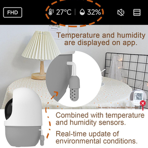 <span class=keywords><strong>2023</strong></span> nueva llegada cámara interior WIFI Full HD de alta tecnología con detección de humedad y temperatura de seguimiento de movimiento - Product Image 5