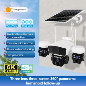 Năng lượng mặt trời-Powered ngoài trời cctv IP <span class=keywords><strong>Camera</strong></span> ba ống kính liên kết tầm nhìn ban Đêm 4G Thẻ Sim năng lượng mặt trời sạc Wifi/4G mạng không dây <span class=keywords><strong>Camera</strong></span> - Product Image 2