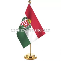 Drapeau de table miniature personnalisé tendance avec support doré, bannière patriotique pour bureau, salle de réunion, décoration de bureau