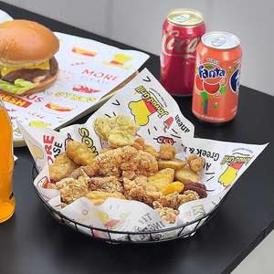 Disposable Food Grade Material Wax <b>Paper</b> <b>Sheets</b> for Burger <b>Wrapping</b> Custom Logo Print <b>Paper</b> for Fast Food & Takeaway - Product Image 2